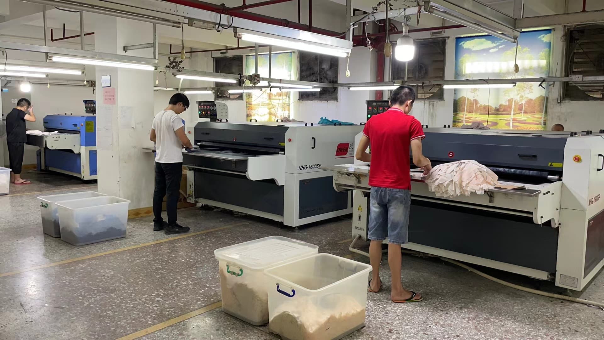 Material preparation equipment operated by the Xinnishi production team